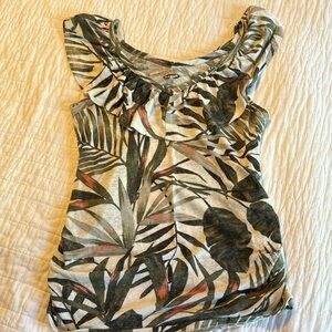 Tropical Print Maternity Blouse